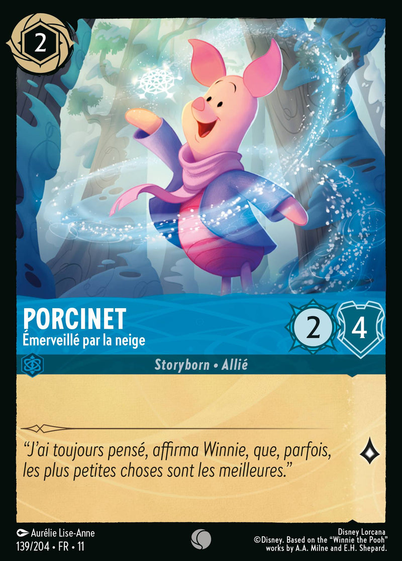 139/204 - Porcinet - Émerveillé par la neige