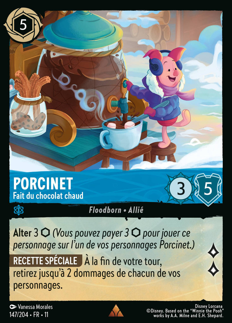 147/204 - Porcinet - Fait du chocolat chaud