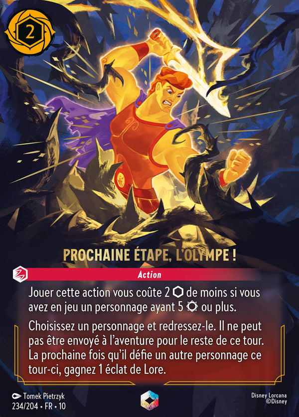 Prochaine étape, l'Olympe ! — Carte Disney Lorcana 234 Lueurs dans les Profondeurs