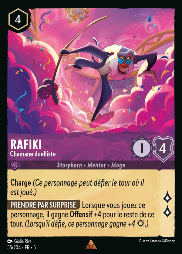 Rafiki - Chamane duelliste — Carte Disney Lorcana 55 Ciel Scintillant