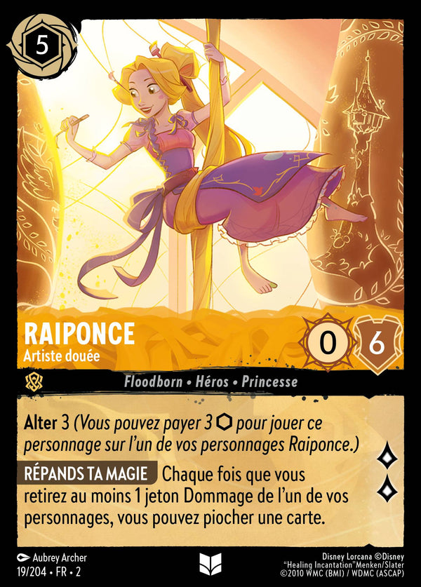Raiponce - Artiste douée — Carte Disney Lorcana 19 L'Ascension des Floodborn