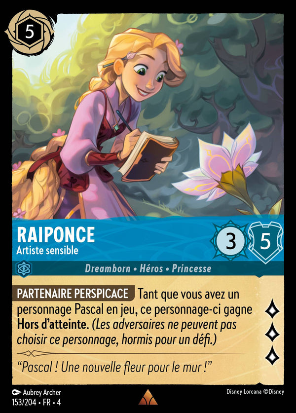 Raiponce - Artiste sensible — Carte Disney Lorcana 153 Le Retour d'Ursula