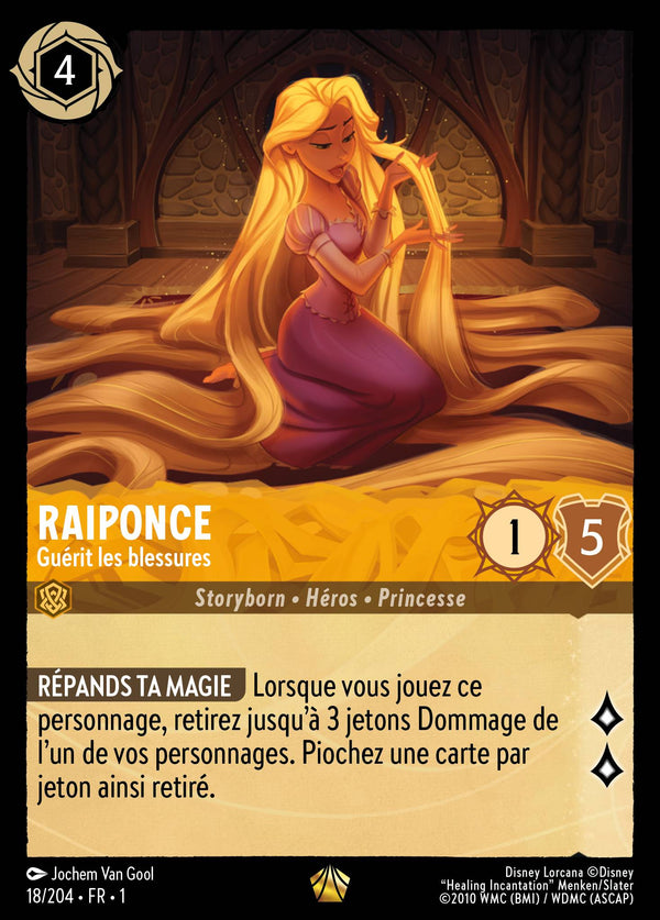 Raiponce - Guérit les blessures — Carte Disney Lorcana 18 Premier Chapitre