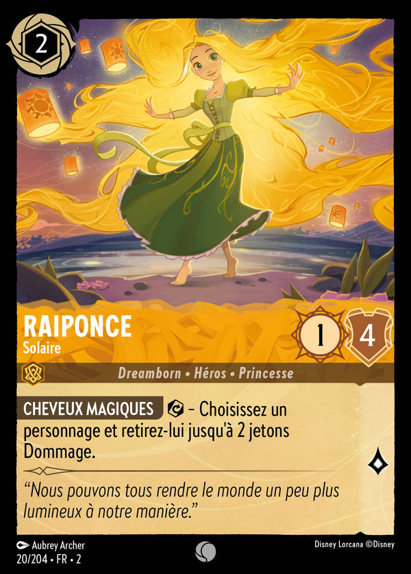 Raiponce - Solaire — Carte Disney Lorcana 20 L'Ascension des Floodborn