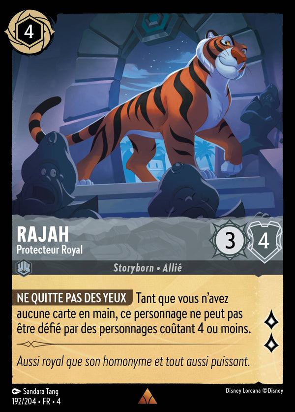 Rajah - Protecteur Royal — Carte Disney Lorcana 192 Le Retour d'Ursula