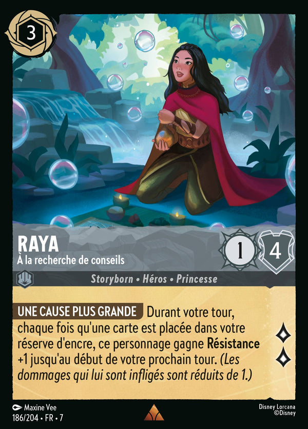 Raya - À la recherche de conseils — Carte Disney Lorcana 186 L'île d'Archazia