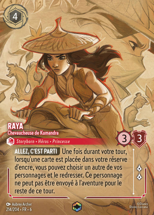Raya - Chevaucheuse de Kumandra — Carte Disney Lorcana 214 La Mer Azurite