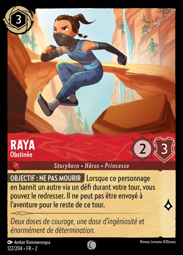 Raya - Obstinée — Carte Disney Lorcana 122 L'Ascension des Floodborn