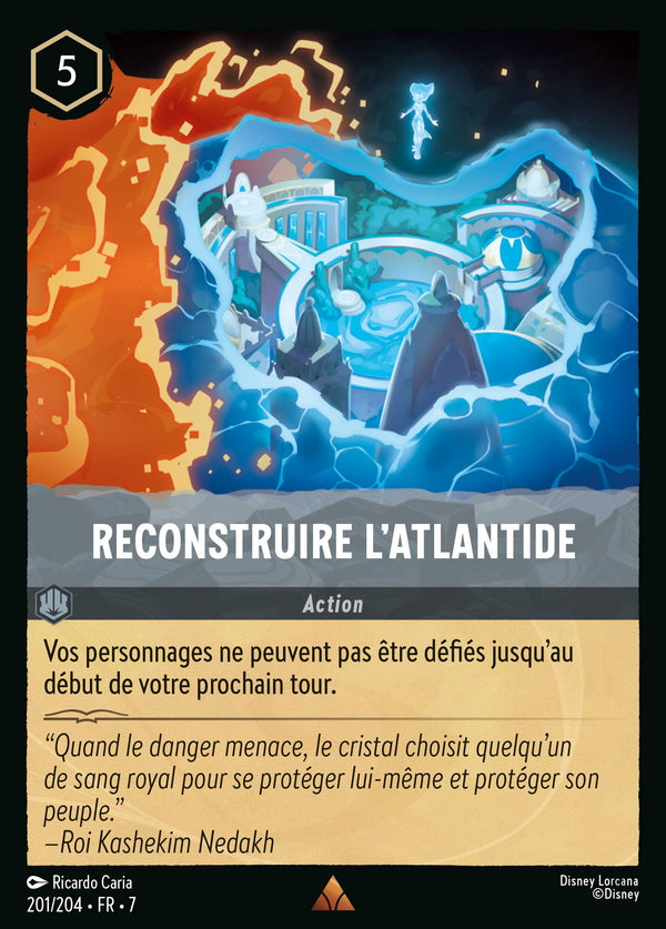 Reconstruire l'Atlantide — Carte Disney Lorcana 201 L'île d'Archazia
