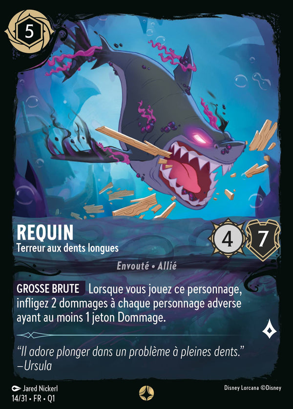 Requin - Terreur aux dents longues — Carte Disney Lorcana 14 Quête des Illumineurs - Menace des profondeurs
