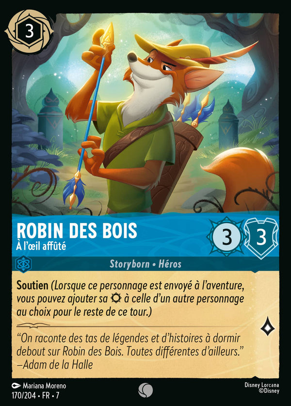 Robin des Bois - À l'œil affûté — Carte Disney Lorcana 170 L'île d'Archazia