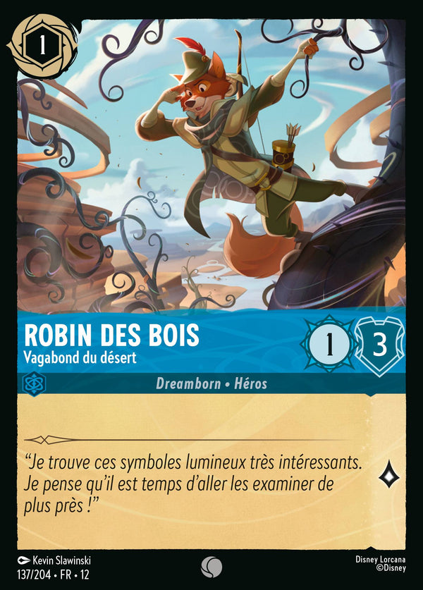 Robin des Bois - Vagabond du désert — Carte Disney Lorcana 137 Contrées Inconnues