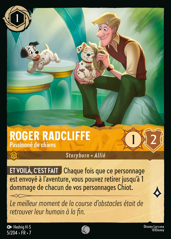 Roger Radcliffe - Passionné de chiens — Carte Disney Lorcana 5 L'île d'Archazia