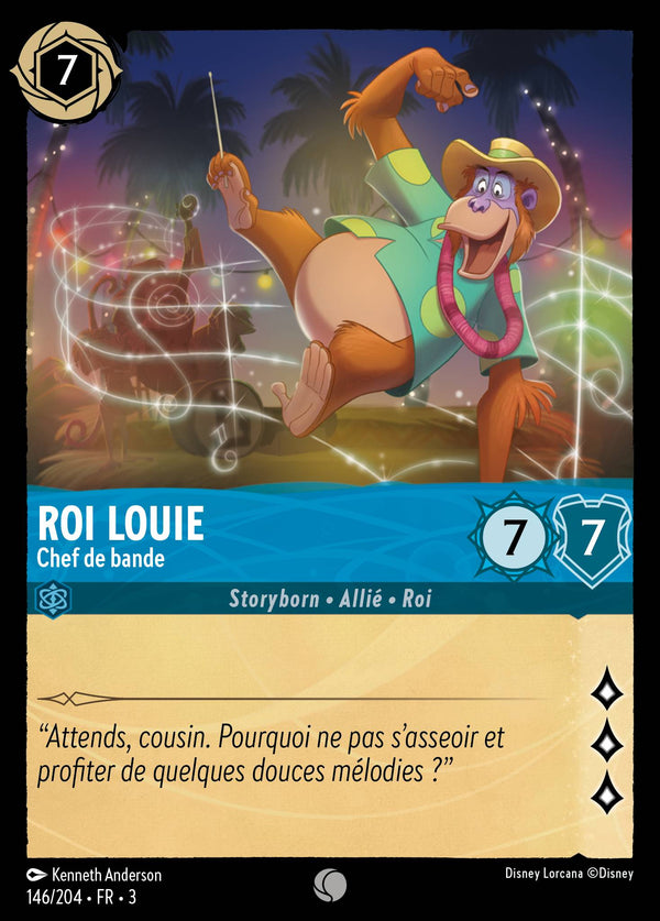 Roi Louie - Chef de bande — Carte Disney Lorcana 146 Les Terres d'Encres