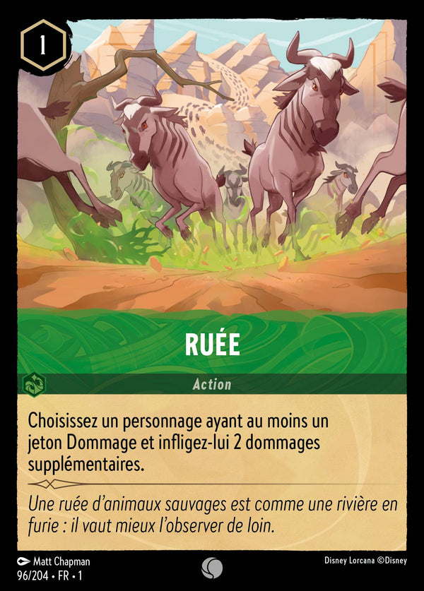 Ruée — Carte Disney Lorcana 96 Premier Chapitre