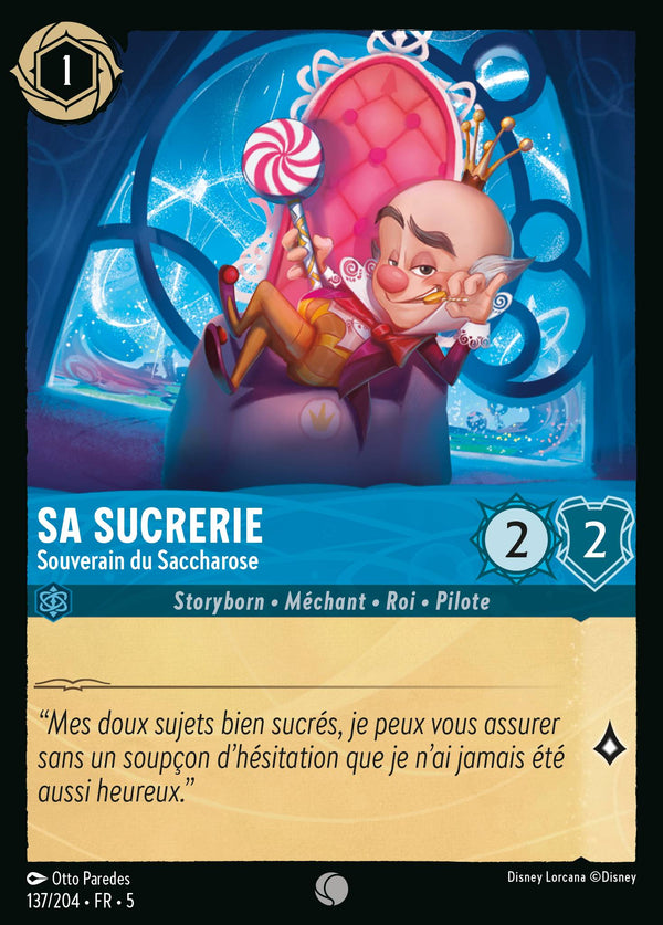 Sa Sucrerie - Souverain du Saccharose — Carte Disney Lorcana 137 Ciel Scintillant
