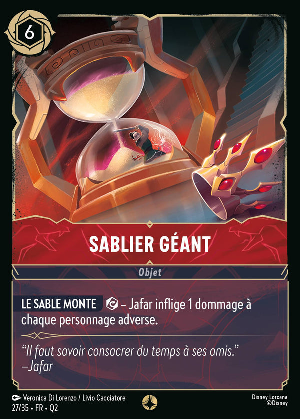 Sablier géant — Carte Disney Lorcana 27 Quête des Illumineurs: Vol au palais