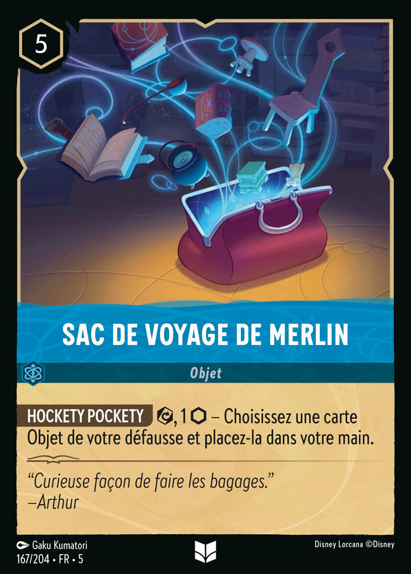 Sac de voyage de Merlin — Carte Disney Lorcana 167 Ciel Scintillant