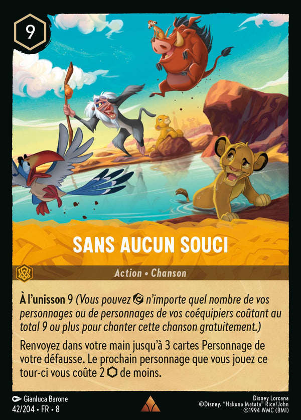 Sans aucun souci — Carte Disney Lorcana 42 Le Règne de Jafar