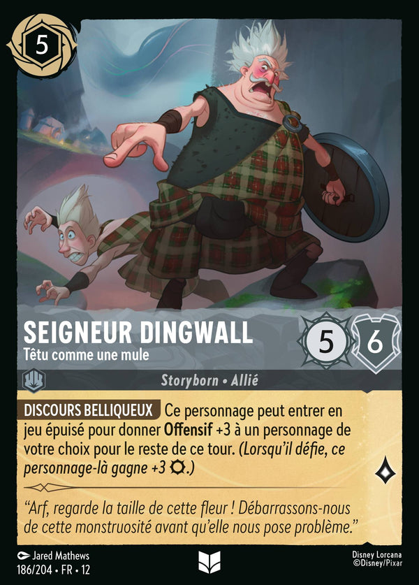 Seigneur Dingwall - Têtu comme une mule — Carte Disney Lorcana 186 Contrées Inconnues