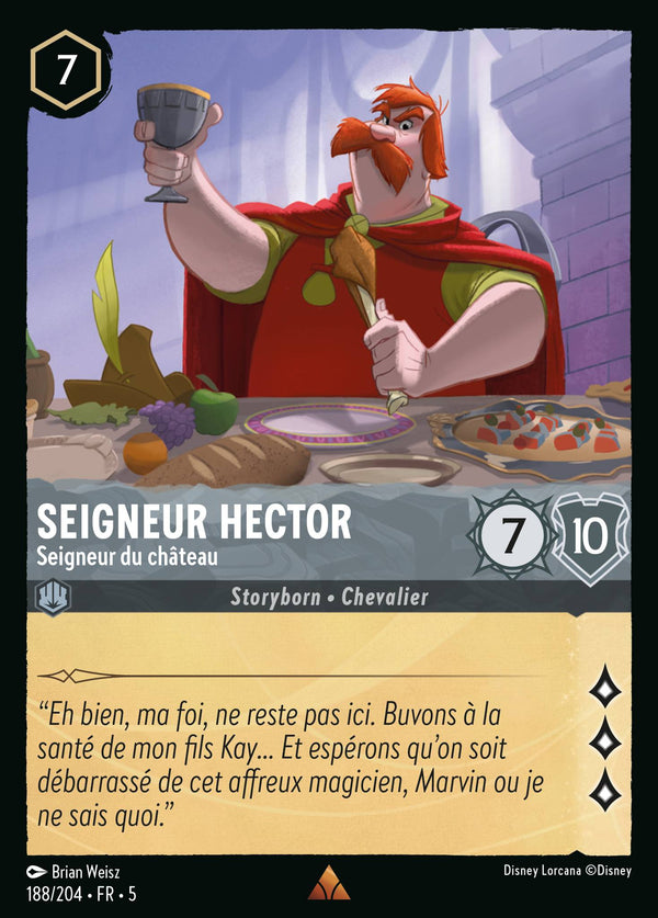 Seigneur Hector - Seigneur du château — Carte Disney Lorcana 188 Ciel Scintillant