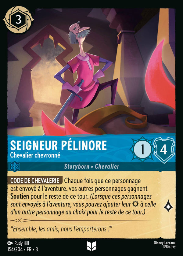 Seigneur Pélinore - Chevalier chevronné — Carte Disney Lorcana 154 Le Règne de Jafar