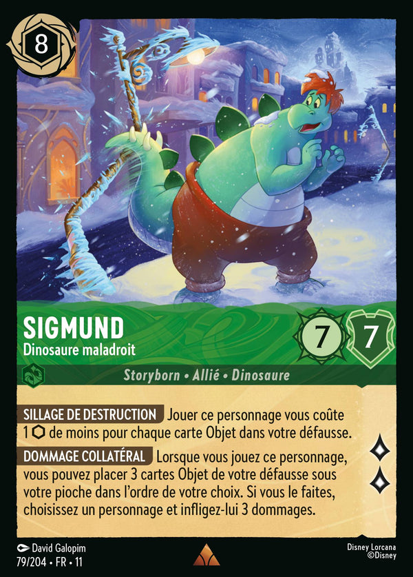 Sigmund - Dinosaure maladroit — Carte Disney Lorcana 79 Givresort