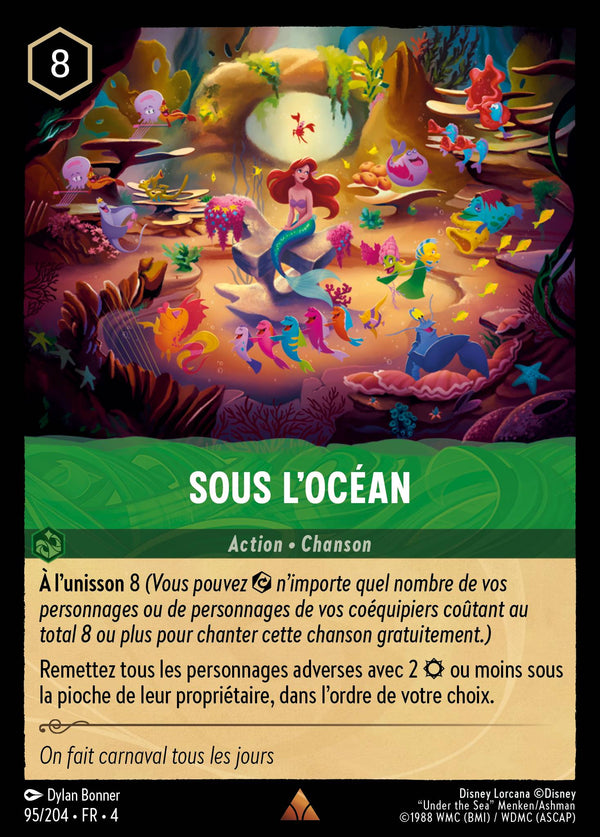 Sous l'océan — Carte Disney Lorcana 95 Le Retour d'Ursula