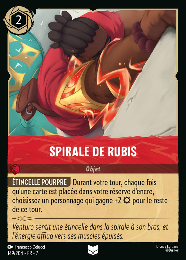 Spirale de Rubis — Carte Disney Lorcana 149 L'île d'Archazia