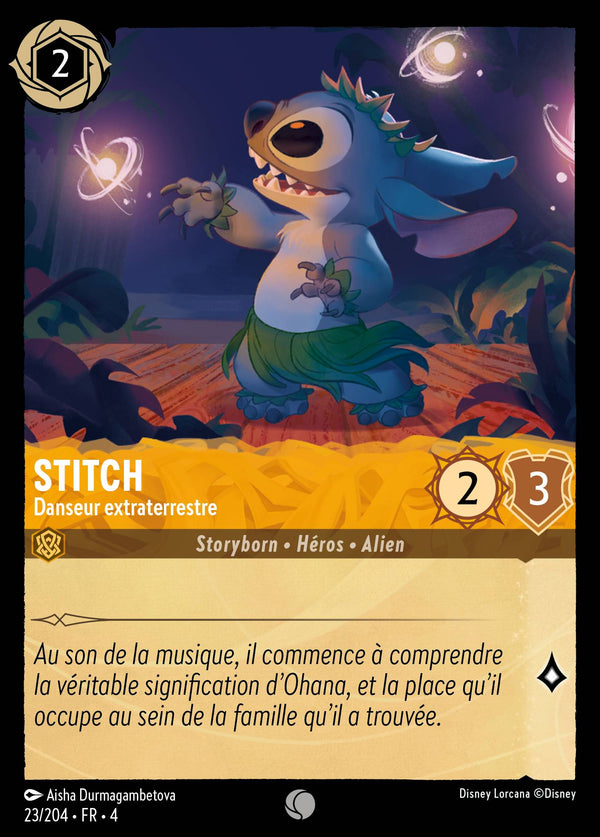Stitch - Danseur extraterrestre — Carte Disney Lorcana 23 Le Retour d'Ursula
