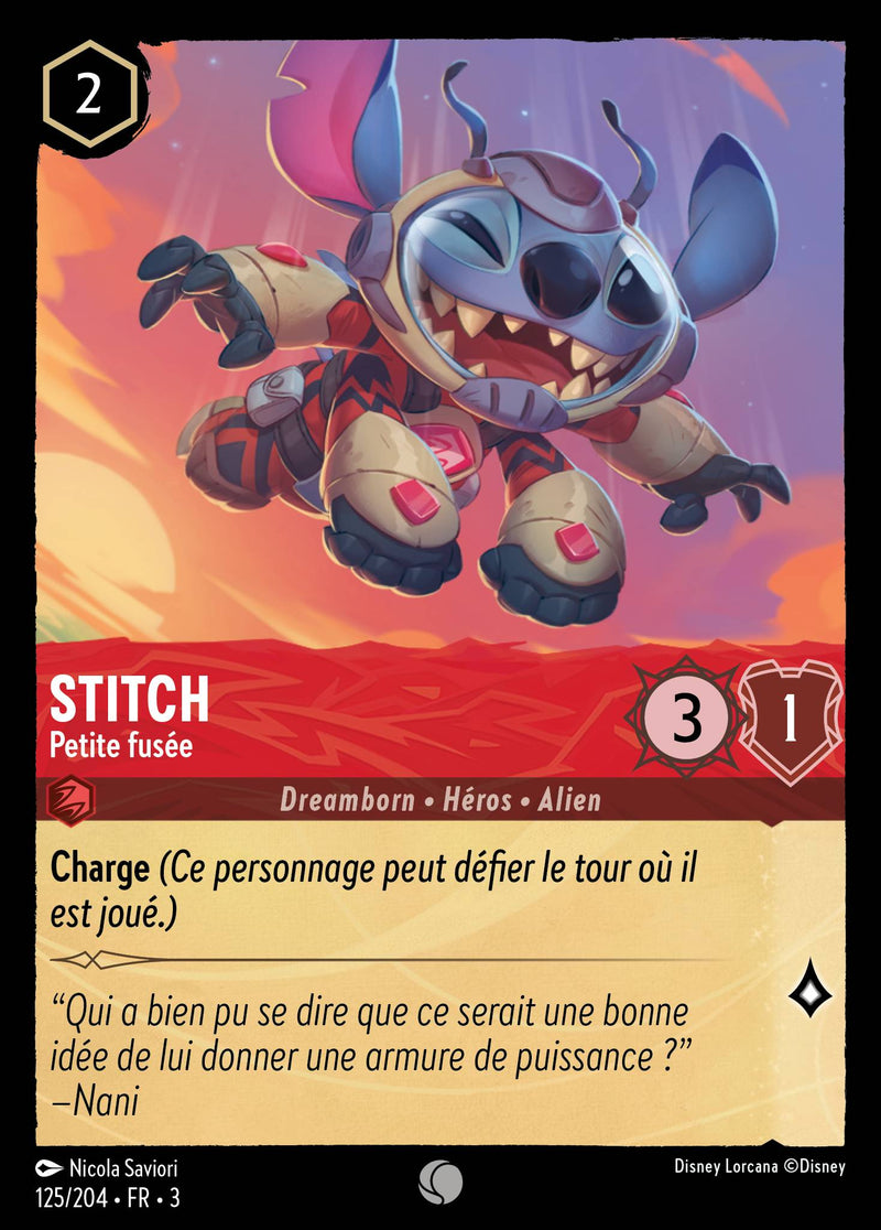 125/204 - Stitch - Petite fusée