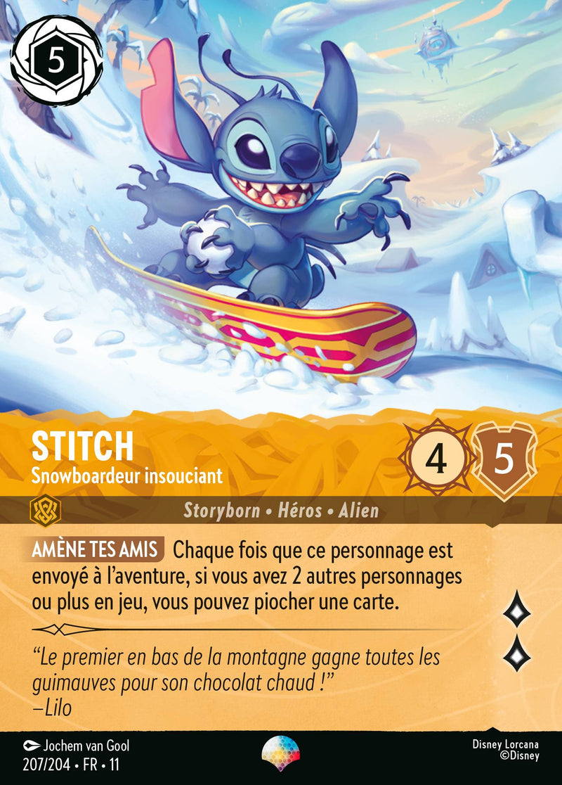 207/204 - Stitch - Snowboardeur insouciant