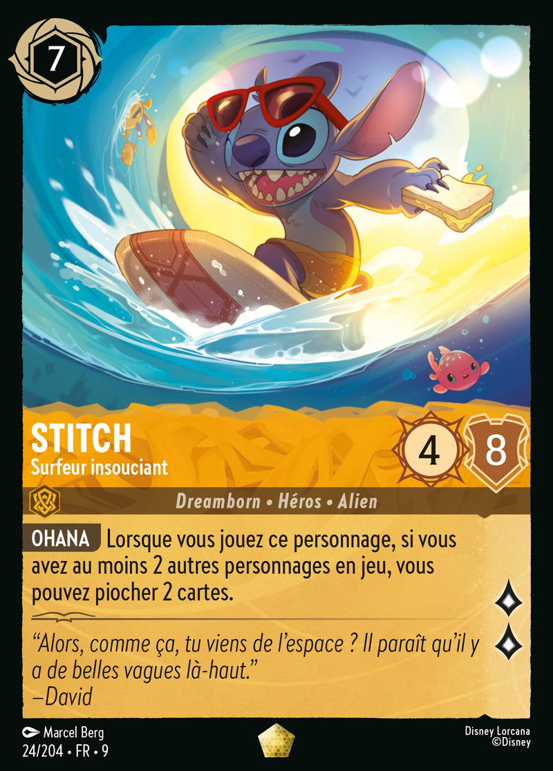024/204 - Stitch - Surfeur insouciant