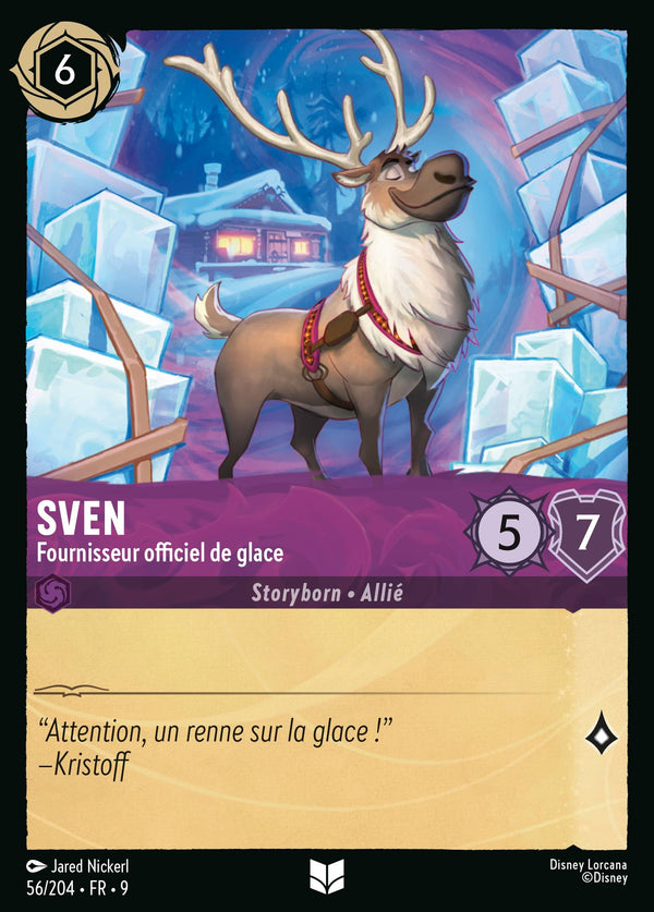 Sven - Fournisseur officiel de glace — Carte Disney Lorcana 56 Fabuleux