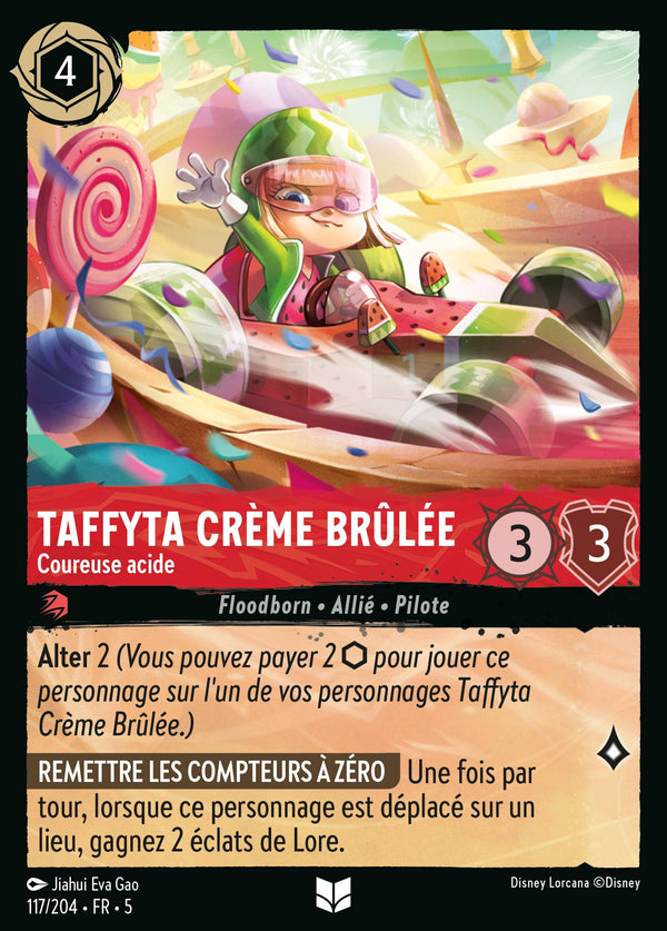 Taffyta Crème Brûlée - Coureuse acide — Carte Disney Lorcana 117 Ciel Scintillant