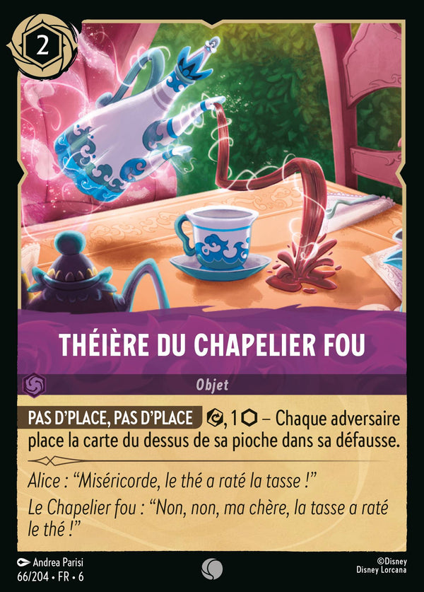 Théière du Chapelier Fou — Carte Disney Lorcana 66 La Mer Azurite