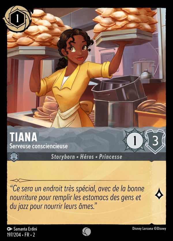 Tiana - Serveuse consciencieuse — Carte Disney Lorcana 197 L'Ascension des Floodborn