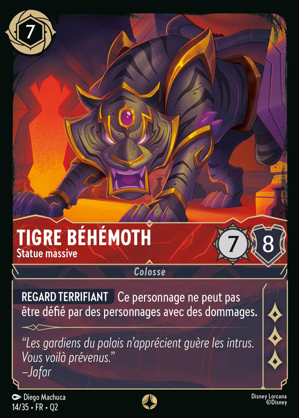 Tigre béhémoth - Statue massive — Carte Disney Lorcana 14 Quête des Illumineurs: Vol au palais
