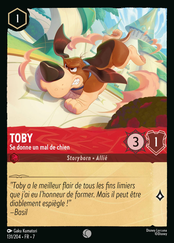 Toby - Se donne un mal de chien — Carte Disney Lorcana 131 L'île d'Archazia