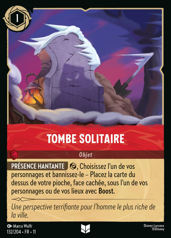 Tombe solitaire — Carte Disney Lorcana 132 Givresort