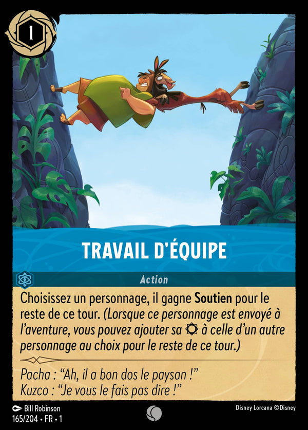 Travail d'équipe — Carte Disney Lorcana 165 Premier Chapitre