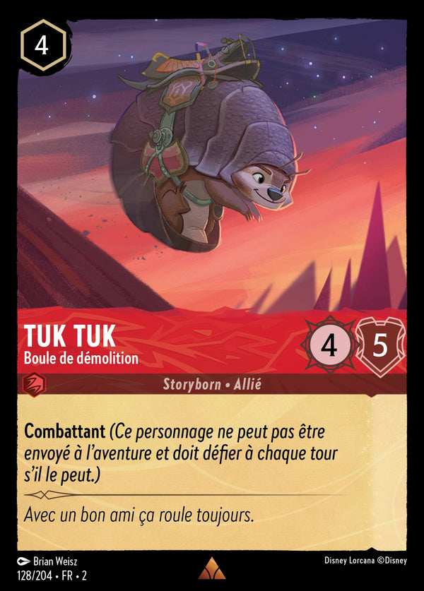 Tuk Tuk - Boule de démolition — Carte Disney Lorcana 128 L'Ascension des Floodborn