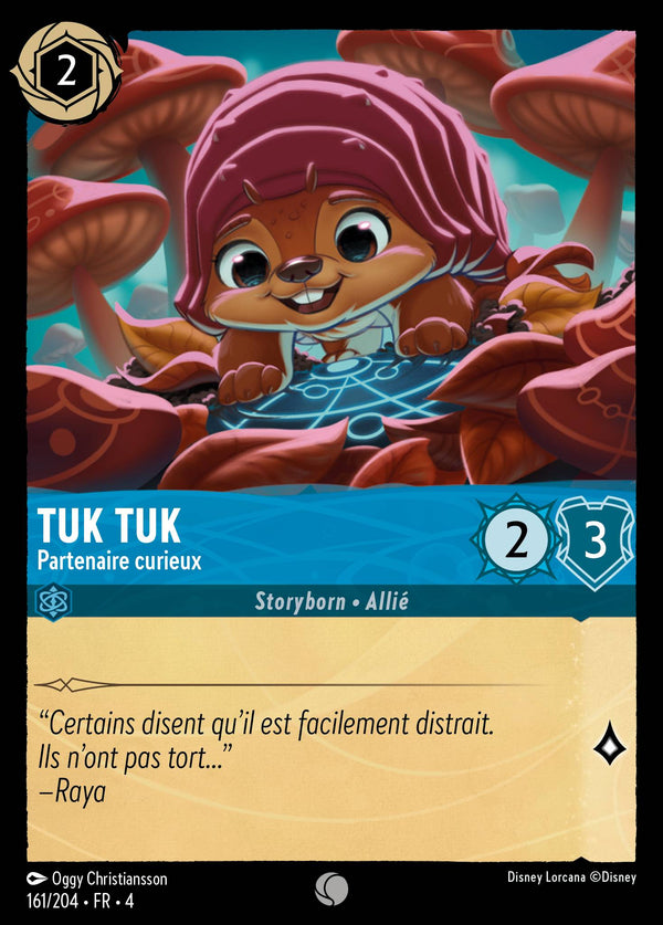 Tuk Tuk - Partenaire curieux — Carte Disney Lorcana 161 Le Retour d'Ursula