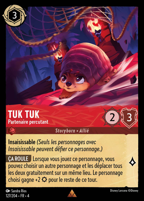 Tuk Tuk - Partenaire percutant — Carte Disney Lorcana 127 Le Retour d'Ursula