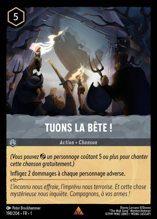 Tuons la Bête ! — Carte Disney Lorcana 198 Premier Chapitre