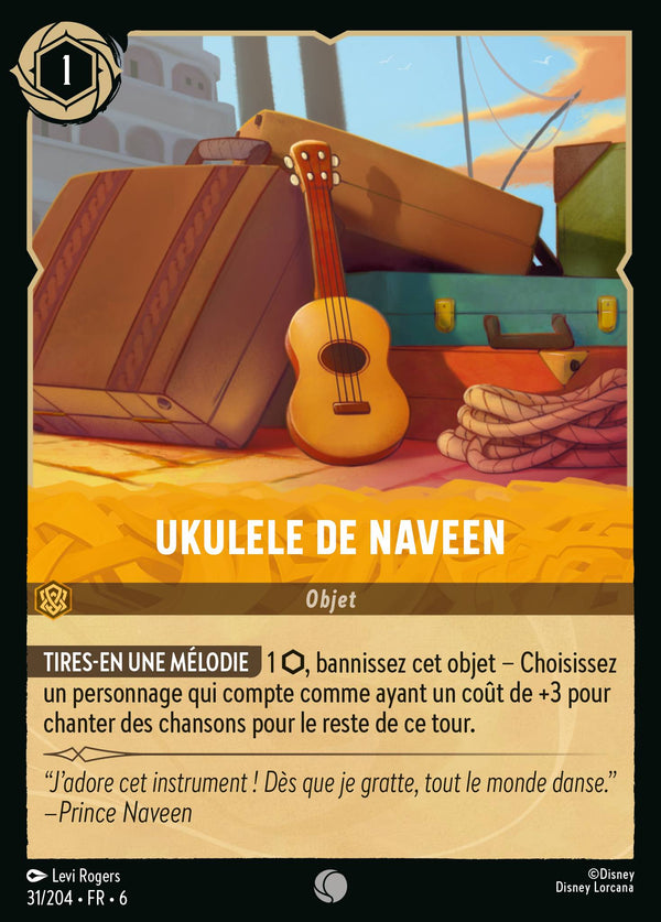 Ukulele de Naveen — Carte Disney Lorcana 31 La Mer Azurite