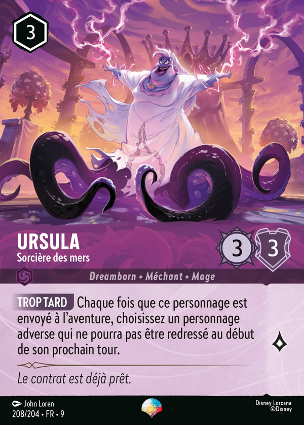 Ursula - Sorcière des mers — Carte Disney Lorcana 208 Fabuleux