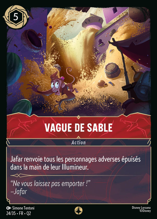 Vague de sable — Carte Disney Lorcana 24 Quête des Illumineurs: Vol au palais