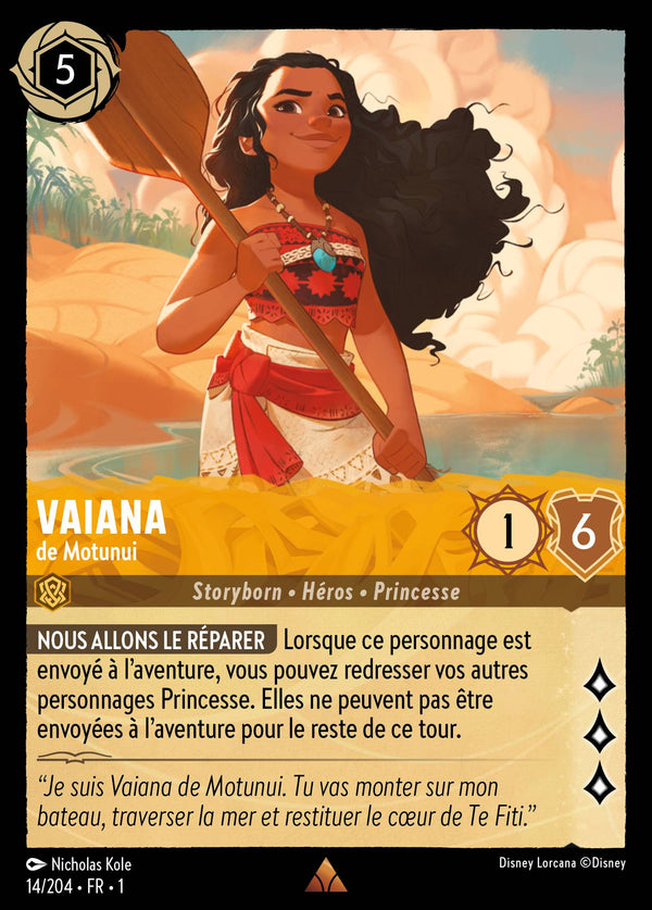 Vaiana - de Motunui — Carte Disney Lorcana 14 Premier Chapitre