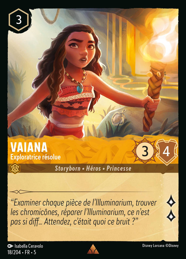 Vaiana - Exploratrice résolue — Carte Disney Lorcana 18 Ciel Scintillant